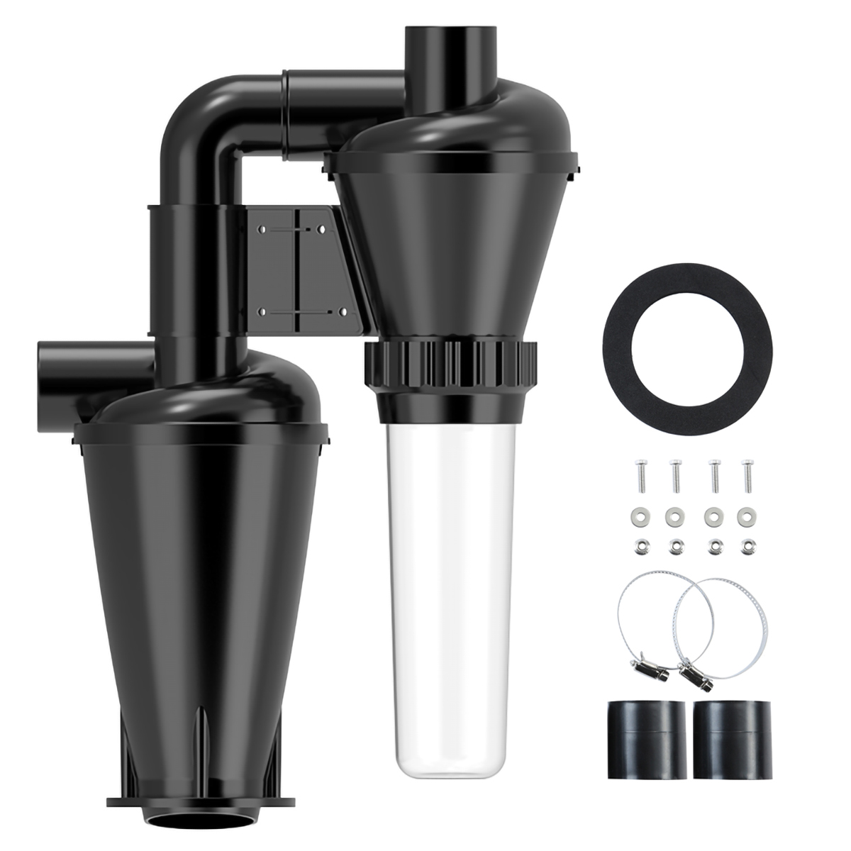 Dubbele Filtratie Cycloon Stofafscheider 50mm 2 inch DIY Turbocharged Houtbewerking Filter Industriële Separator Collector Bus