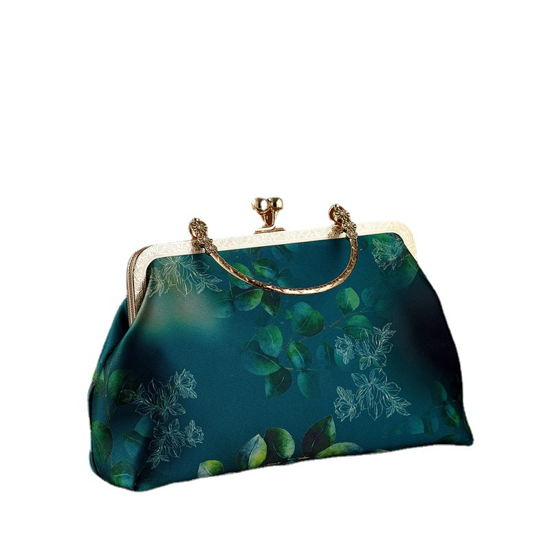 Vrouwen Gedrukt Bloemen Evening Clutch Tassen Vrouwen Zijde Handtassen Totes Clutch Purse 3 Kleuren: 2