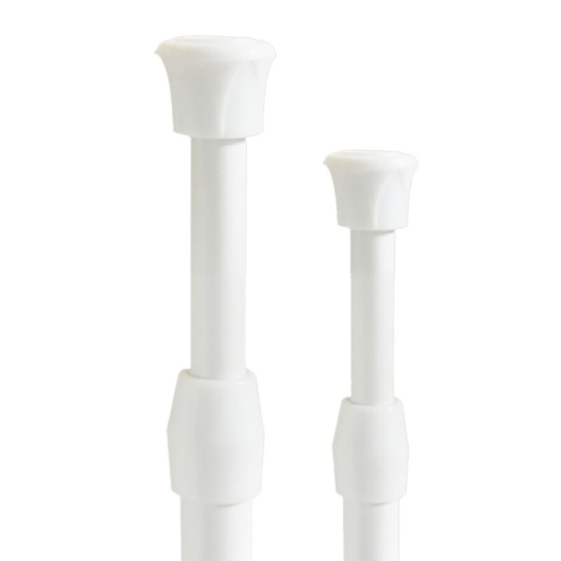 Adjustable Spring Loaded Bathroom Shower Curtain Rod Tension Extendable Telescopic Poles Rail Hanger