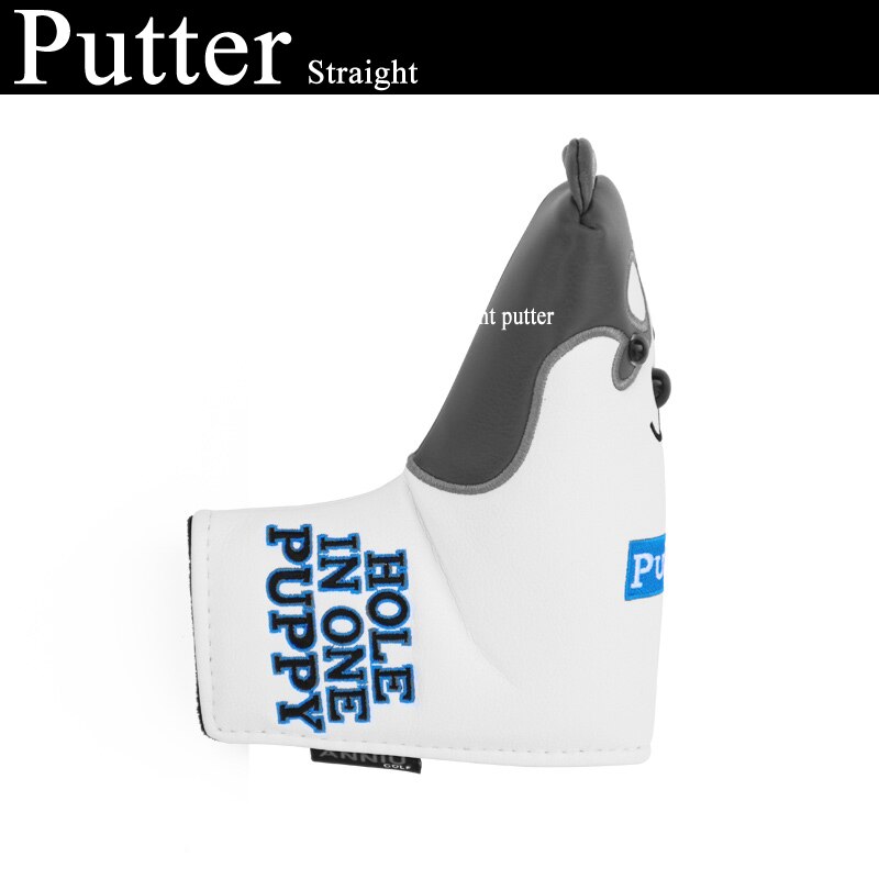 International Standard PU Waterproof Golf Club Putter Head Covers Sets Soft Velvet Inner Protective Cover Golfing Accessories: for Straight putter