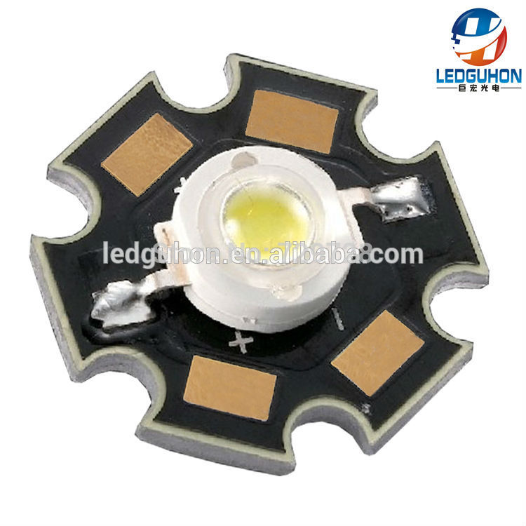 1 watt warmwitte led-diodelamp met printplaat