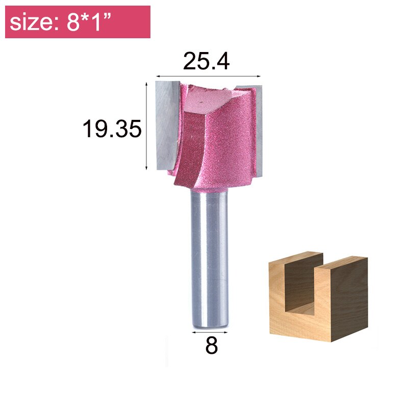 6mm 8mm Shank Straight Router Bit CNC Woodworking Tools Industrial Grade Bits Tungsten Carbide Milling Cutters for Wood MDF: Z00715