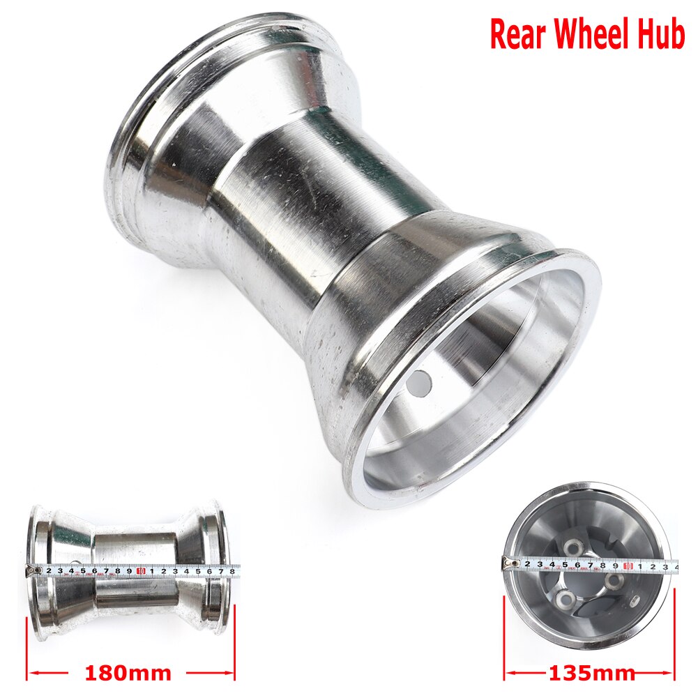 Llanta de aleación de aluminio para GO KART ATV UTV Buggy, llanta trasera plateada de 11x7.105 pulgadas con borde de la rueda del eje, buena