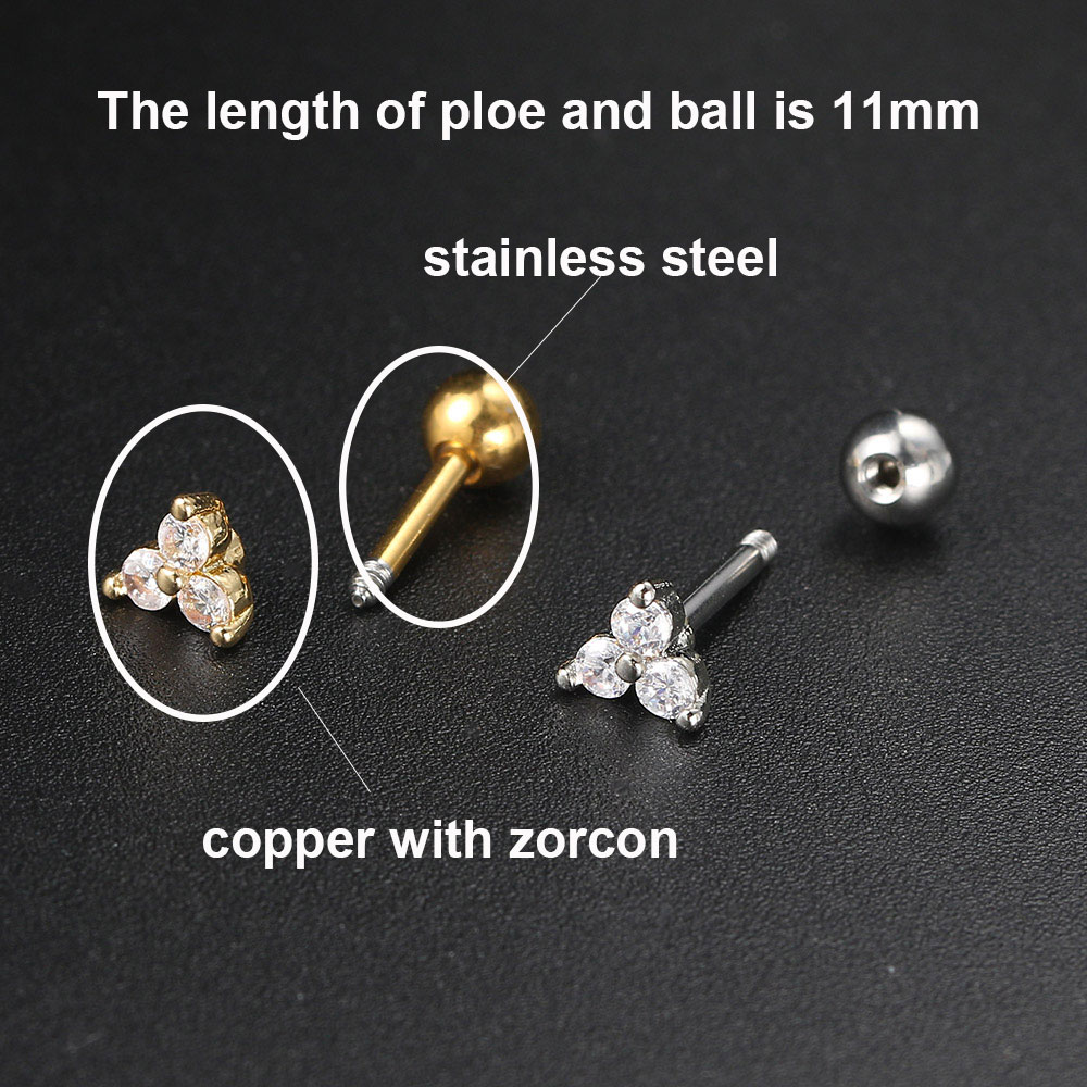 1pc conch tragus rook helix piercing til kvinder zircon cz hjerte måneblomst ørepiercing hoop ørering ørering sexet kropssmykke