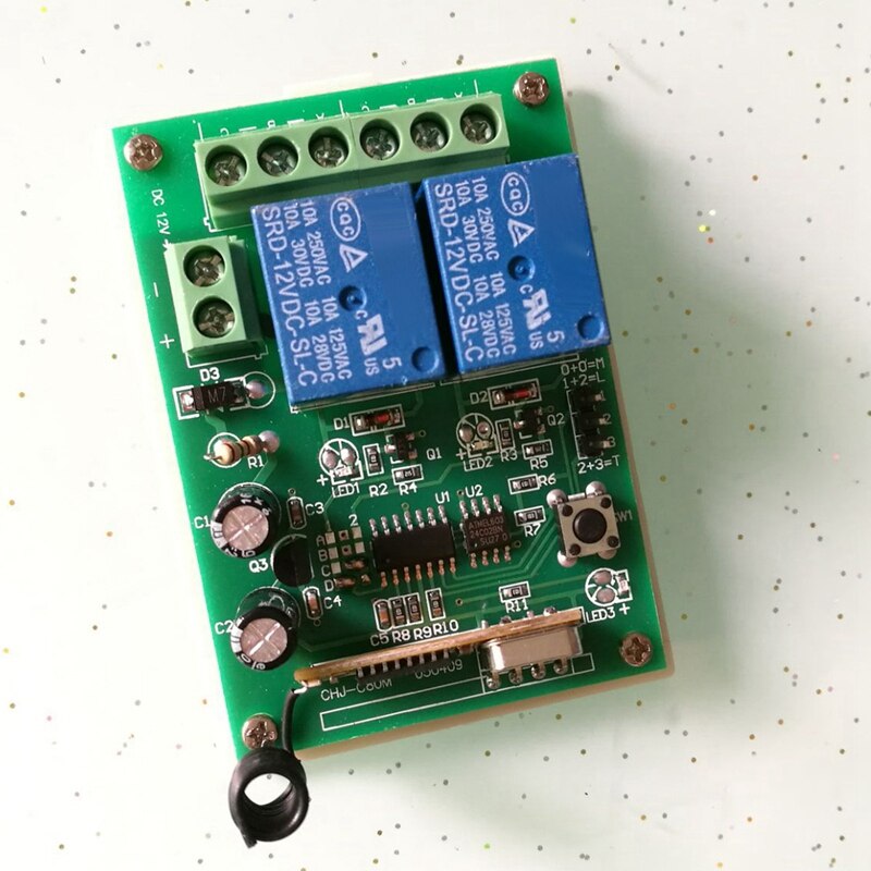 12V Wireless Remote Control Module Metal Two Key Waterproof Remote Control with Access Control Switch