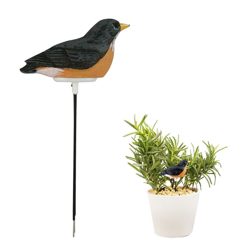 Resin Birds Soil Moisture Meter Plant Moisture Tester Sensor For Indoor Bonsai Garden Farm Watering Reminder