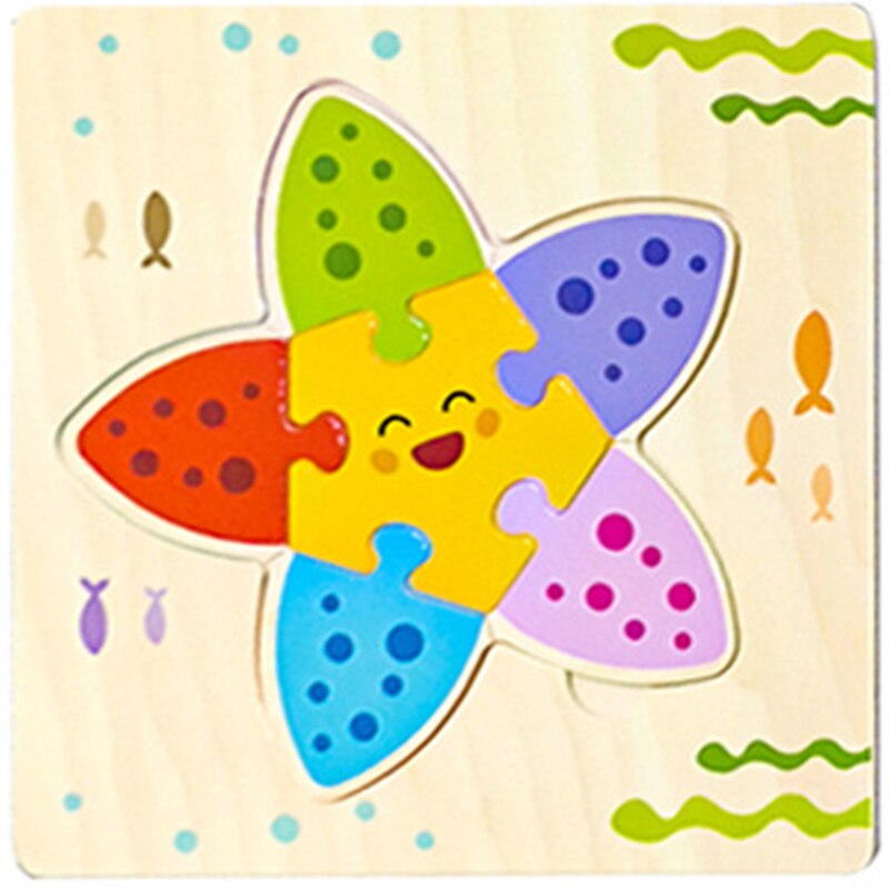 15*15cm dziecko drewniane zabawki zwierząt/ruchu Puzzle Jigsaw dla małych dzieci 1-3 lat stare chłopcy i dziewczęta wczesna nauka zabawka edukacyjna prezent: 17
