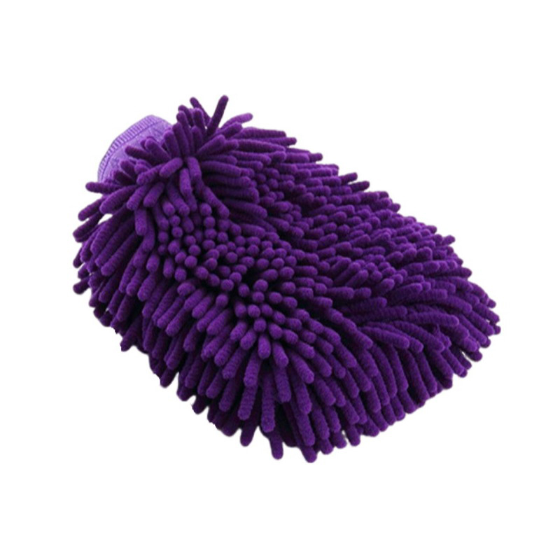 Handschuhe für Haushaltsreinigungstücher, Handschuhe aus Chenille-Korallenvlies, doppelseitige Dekontamination, Reinigungswerkzeug für Autowäsche und Badezimmer: Weiß