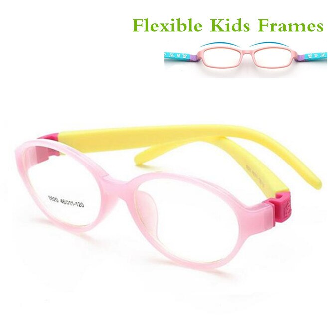 Bendable Round Light Child Glasses frame kids frames eyewear Flexible TR rubber optical lense No Screw safe Light 8820