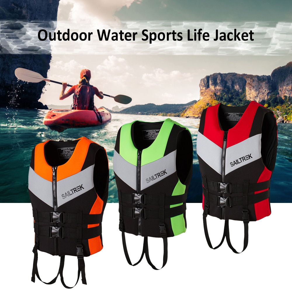 Life Jacket Neoprene Rescue Fishing Adult Life Jacket Kids Women Life Vest Water sports Swimming Drifting Surfing