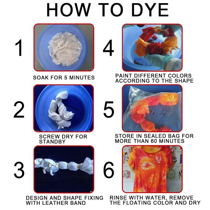 DIY Tie-dye Kit Fabric Tie Textile Craft For Kids, Adults Non-Toxic Tie Dye Supplies With Gloves For Party, Gathering, Festival