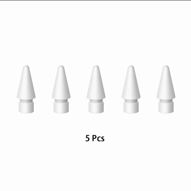 For Apple Pencil Tip Replacement For Apple Pencil 1st &amp; 2nd, High Sensitivity Nib For Apple Pencil Spare Tips Nib 애플펜슬 펜촉: 5 Pcs white