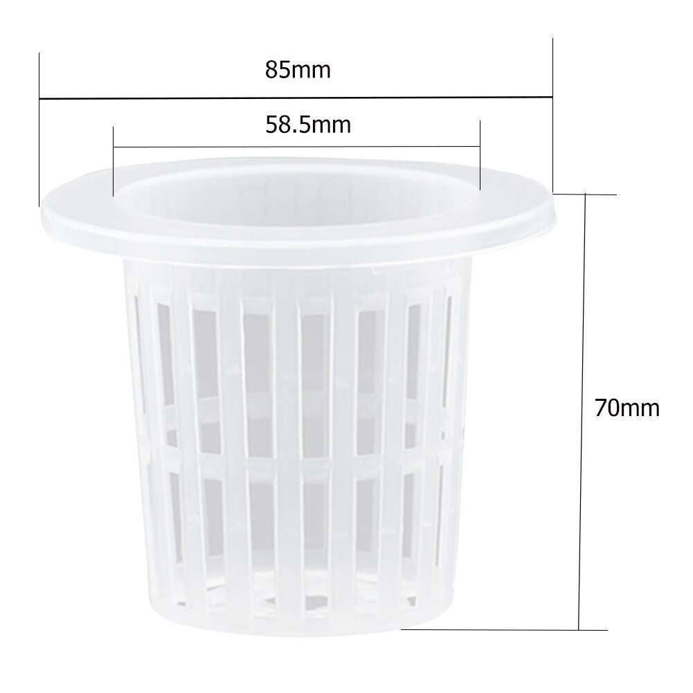 Malla para cultivo de plantas, malla para macetas de 50 piezas, red para vivero, cultivo hidropónico, cesta de malla, soporte para vegetales aeropónicos, plantación sin suelo: NO.60