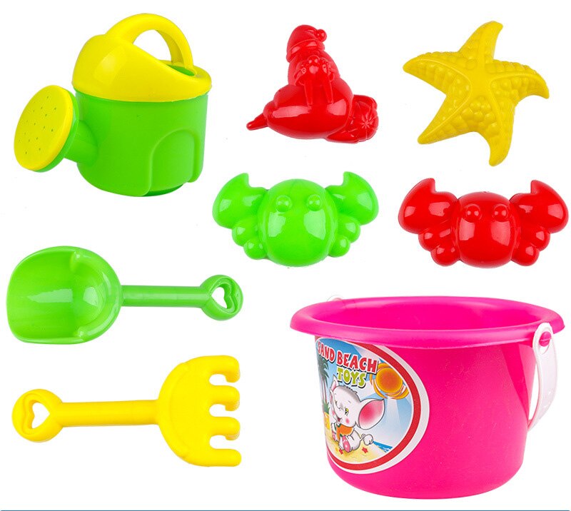 Neue Kinder Baby Strand Spielzeug Set Burg Barrel Jungen Mädchen Spielen Sand Werkzeuge Schaufel Graben Sand Sanduhr Spielzeug ATV Kinder G01: Eight-piece set