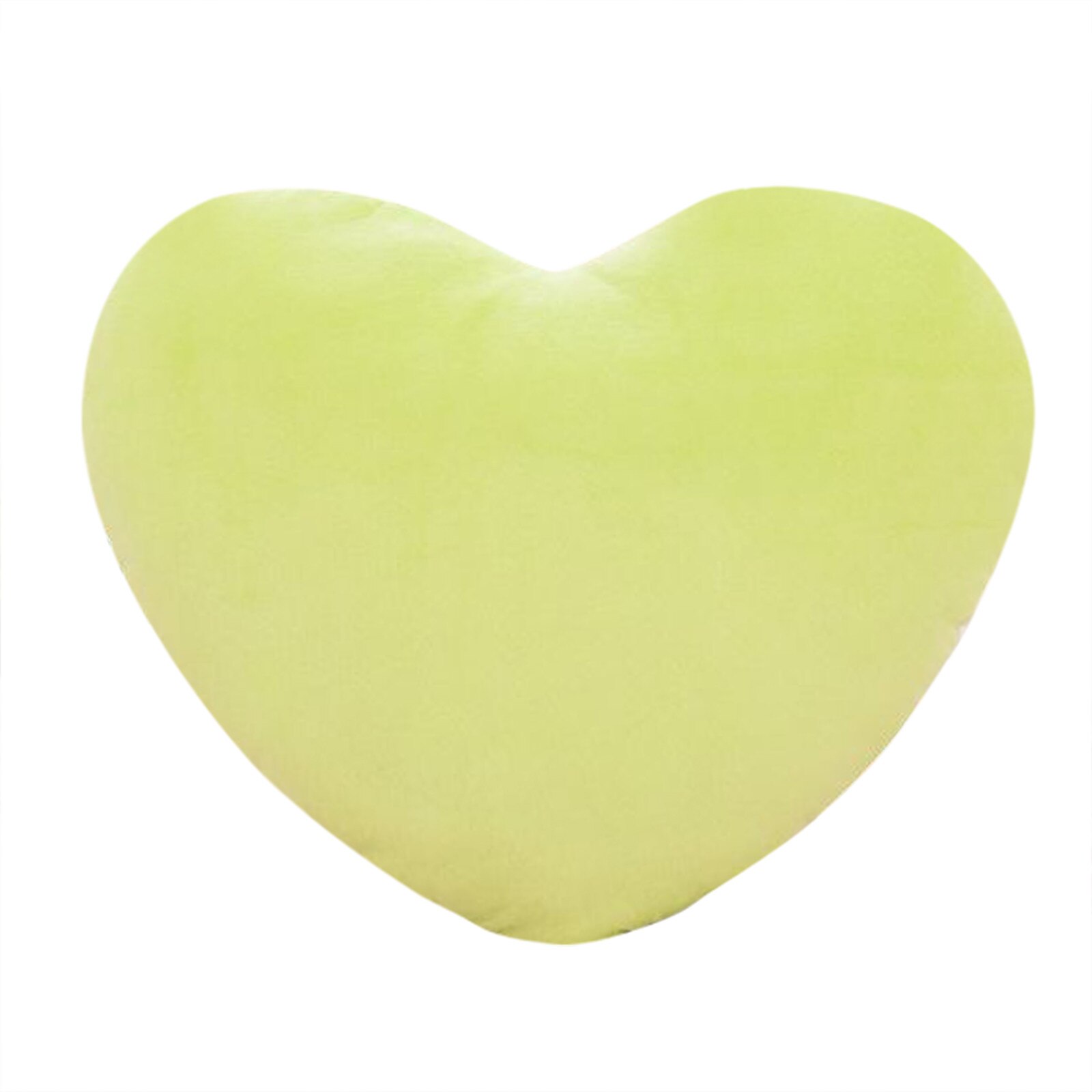 Cojín de sofá de felpa suave para chica, almohada de corazón de amor, terciopelo rosa, corazón de melocotón, para enamorados, almohada de amor para boda, 40 #: Green 