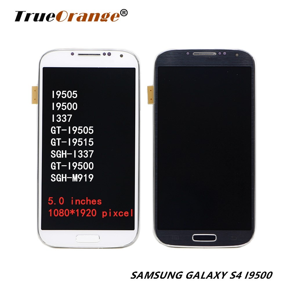 Oled Voor 5.0 Inch Samsung Galaxy S4 I9505 I9500 I337 Lcd-scherm En Touch Screen Digitizer Vergadering Met Frame