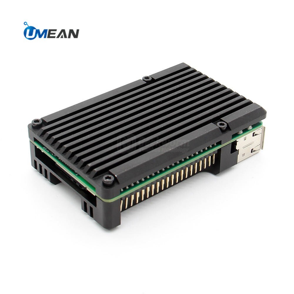 Raspberry  pi 4 model  b 4b køleboks aluminium heatsink samleboks kompatibel rpi 3b 3b+