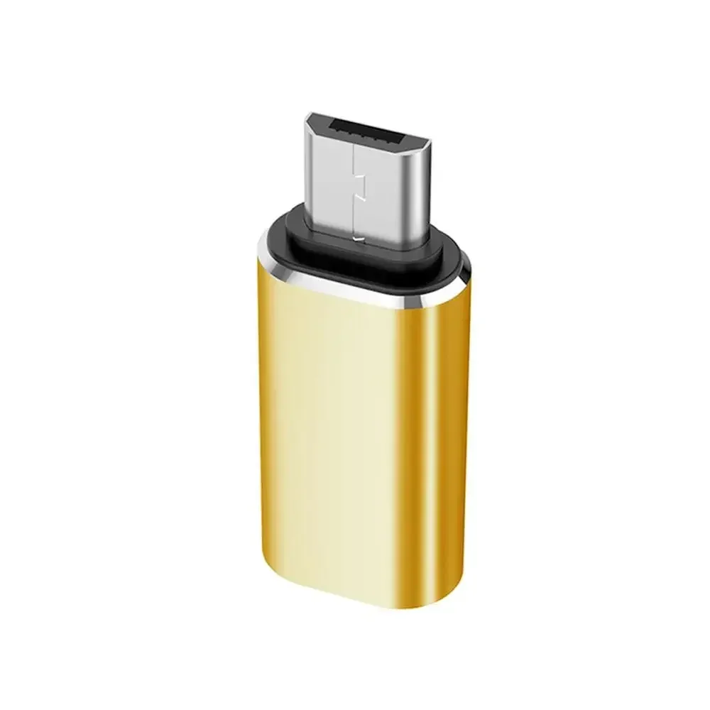 Typ-C-Adapter, USB-C auf Micro-USB-Kabel, Legierung, Micro-USB-Stecker auf Typ-C-Buchse, Adapter, Konverter-Anschluss für Telefon, Tablet: Gold