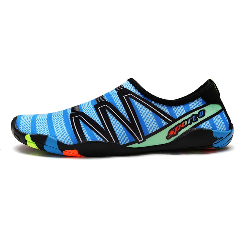 Water Shoes Men - Quick-Drying Rubber Beach Aqua Shoes - Summer Slip-on