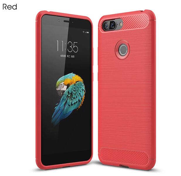 Voor Lenovo S5 Carbon Fiber Cover Anti Klop Silicone Soft TPU Geborsteld voor Lenovo S5 K520 K8 NOTE Z5 Case: For Lenovo K8 Note / red