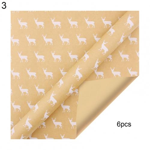 6Pcs Lovely Eye-Catching Wrap Tissue Paper Wrapping Paper Kraft Cartoon: 3