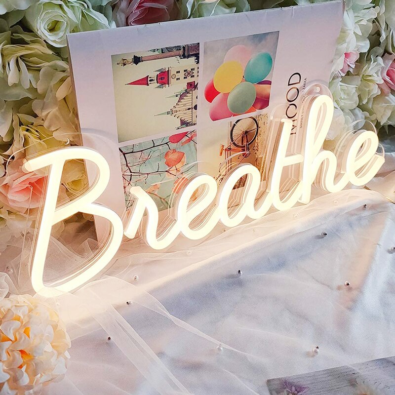 Gezegend Led Neon Sign Inspirational Opknoping Licht Voor Muur Kamer Studio Slaapkamer Leeszaal Party Decoratie Neon Night Lamp