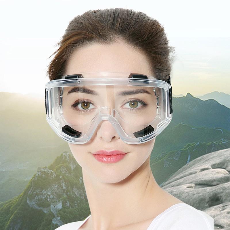 Gennemsigtige sikkerhedsbriller anit-sprøjt beskyttelsesbriller støvtætte sandarbejde laboratorie tandbriller beskyttelsesbriller