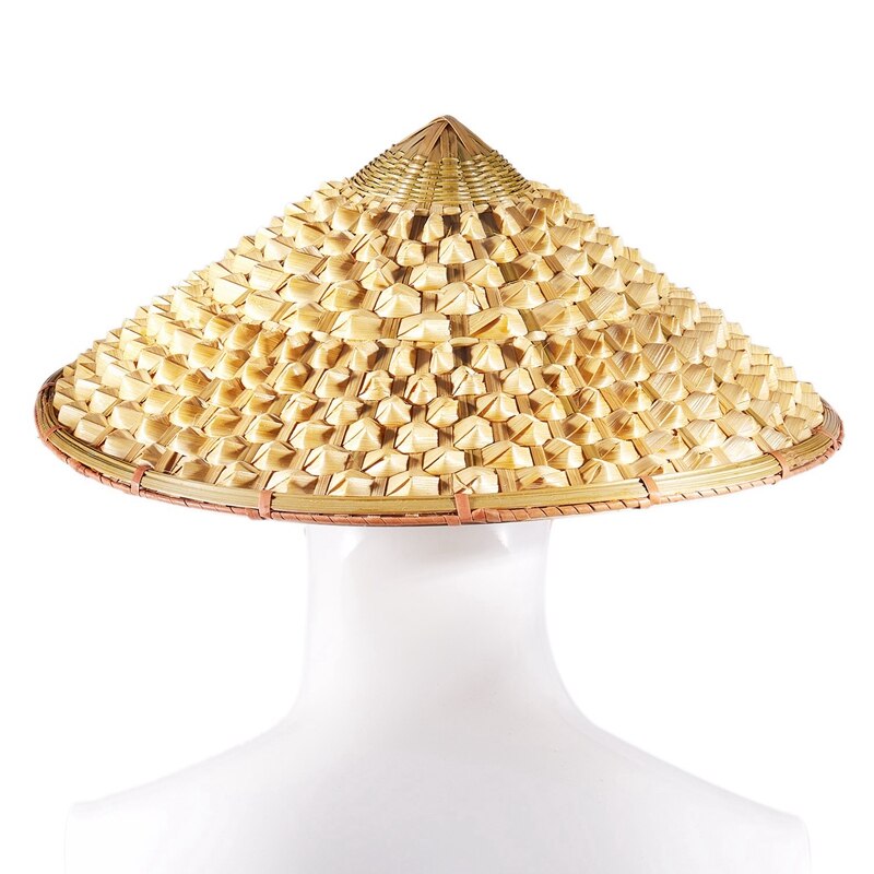 Vietnamese Japanese Coolie Straw Bamboo Cone Sun Hat Garden Farmer Fishing