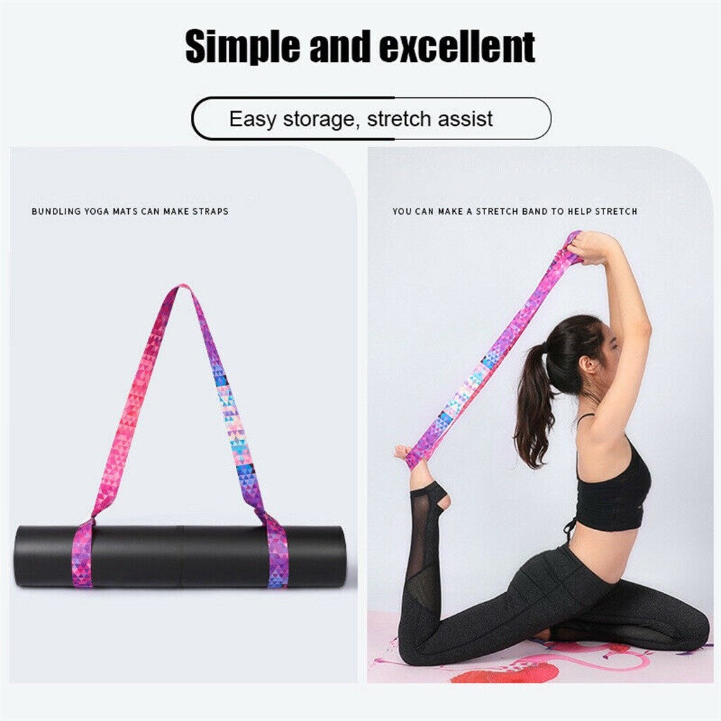 Verstelbare Yoga Mat Sport Sling Carrier Schouder Draagriem Belt Oefening Stretch Fitness Elastische Yoga Riem