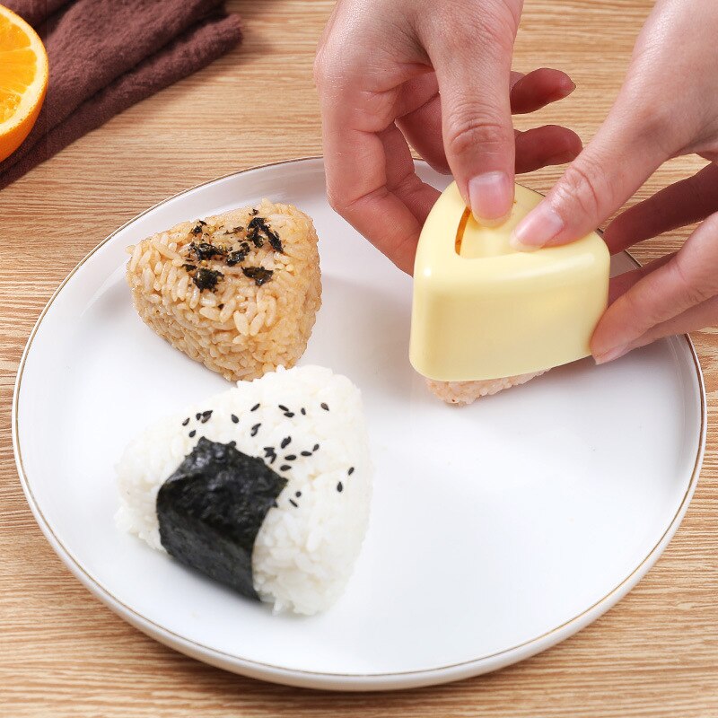 Molde Triangular para hacer Sushi, bola de arroz japonesa, prensa Triangular para comida, DIY, máquina para hacer Sushi, accesorios de cocina
