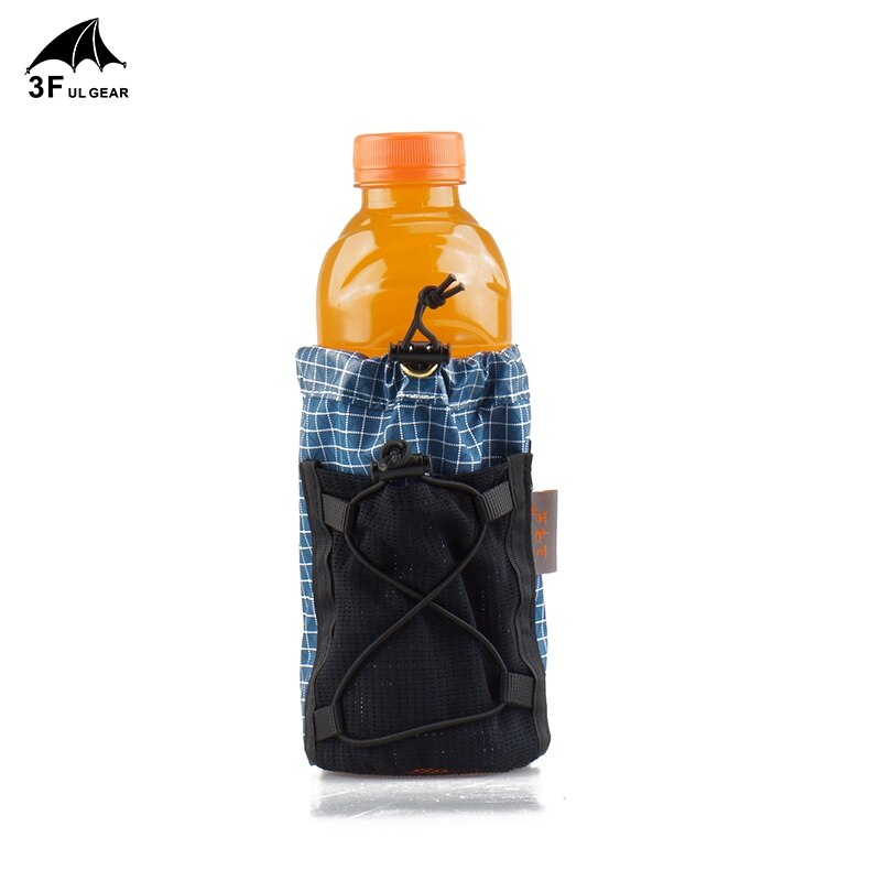 3f ul gear vandflaske taske pose vandtæt baldakin hængende på rygsæk tilbehør ultralette til camping vandreture udendørs: Blå ingen flaske