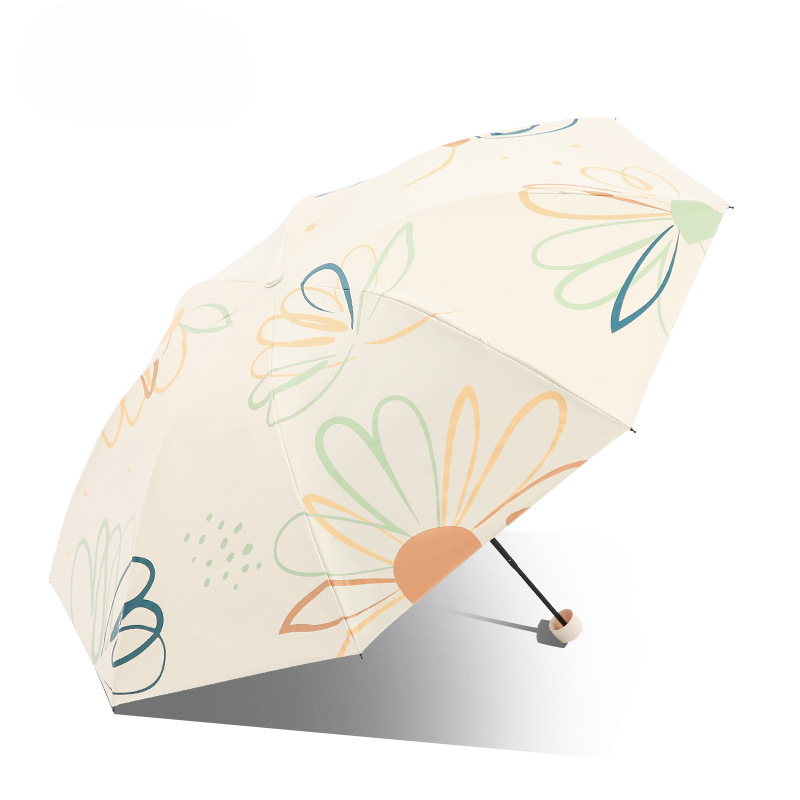 Authentieke Bescherming Tegen De Zon En Anti-Uv Parasol Draagbare Opvouwbare Parasol Paraplu Voor Zowel Regen Als Zonneschijn