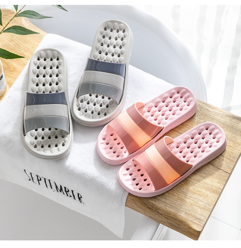 Zapatilla para baño antideslizante para hombre y mujer, zapatillas de verano resistentes al desgaste, cómodas, para interiores y baños