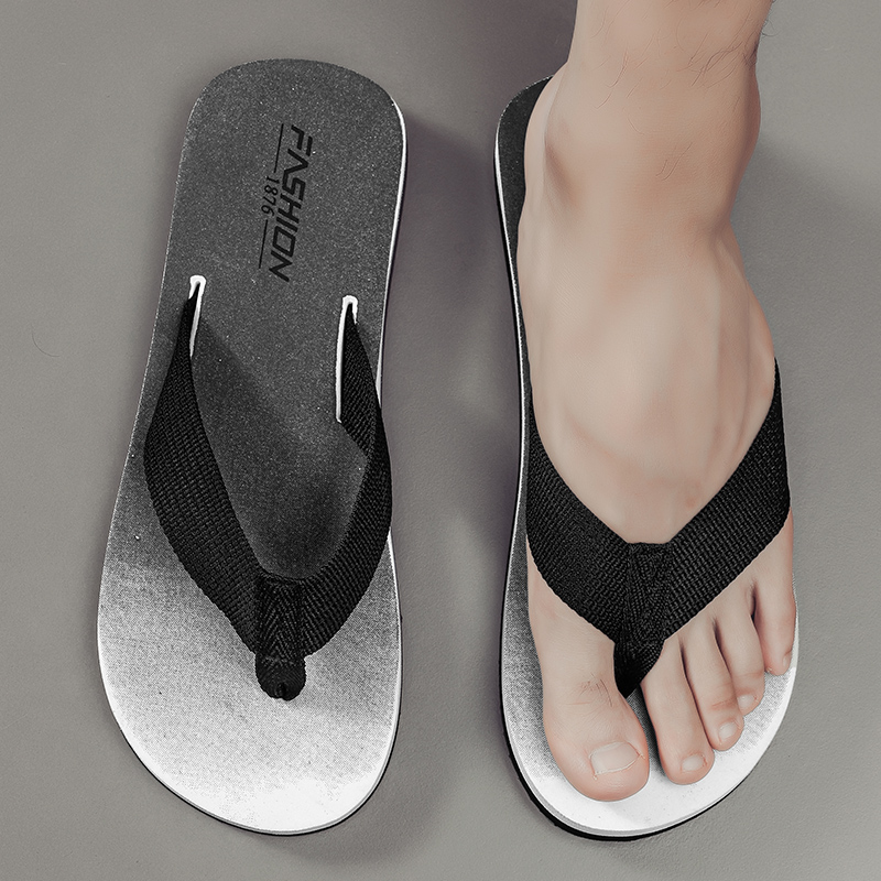 Tongs respirantes antidérapantes pour hommes, nouvelles pantoufles d'été à la , simples et polyvalentes, vêtements de rue, sandales respirantes,