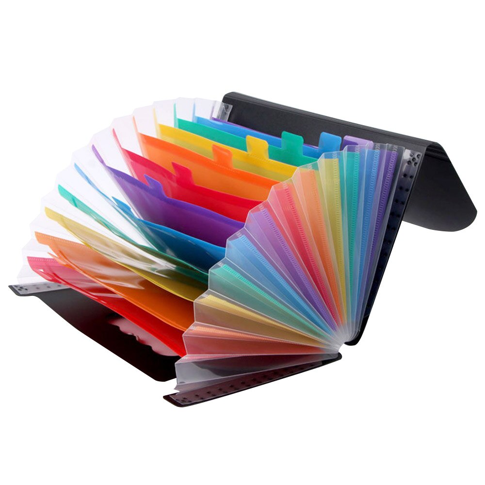A4 Expanding File Folder 13 Grids Document Office Supplies Business Organizer Stationery File Bag Pouch Receipt Folder: 3