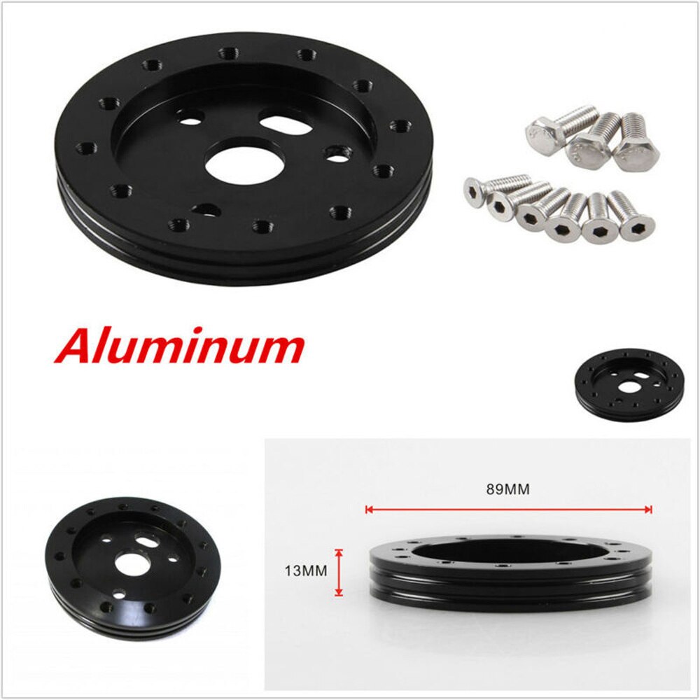 Auto Lenkrad Dichtung Auto Schwarz Aluminium Legierung Adapter einstellen Innen