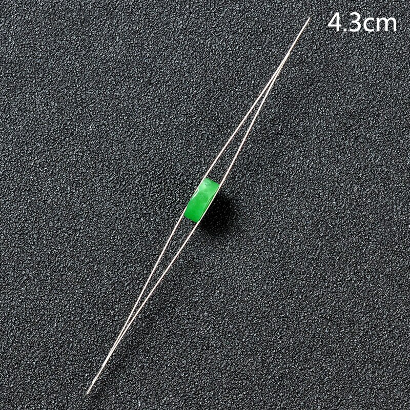 1 stk små håndværk perler nål smykker fremstilling diy buet tråd håndarbejde armbånd halskæde syning perler: 4.3 cm