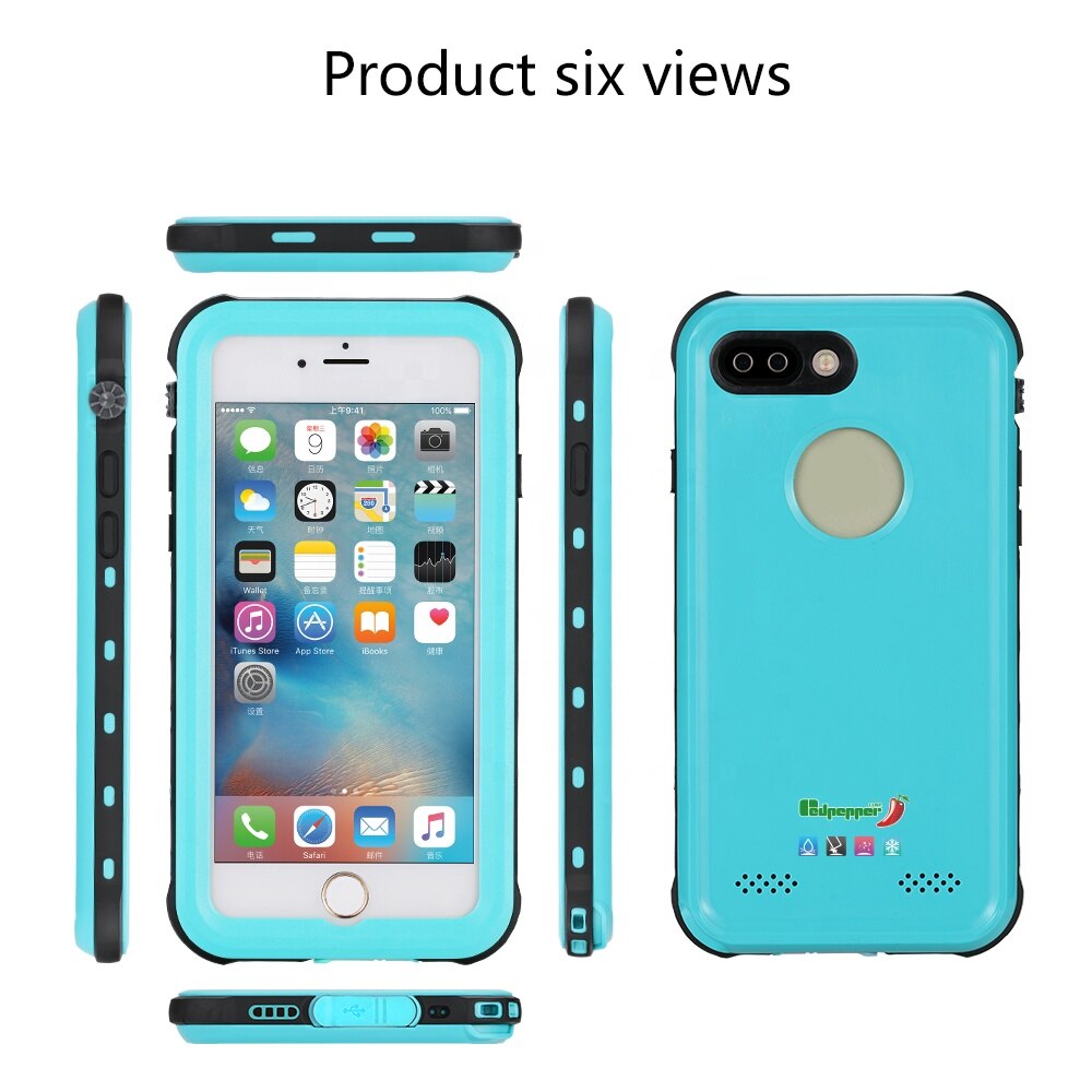Redpepper mobiltelefon tpu mjukt vattentätt fodral för iphone 6 6s 7 8 plus x