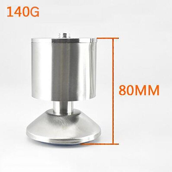 1Pcs 80/100/120/150mm Cabinet Feet Height Furniture Legs Cabinet Foot Silver Tone Stainless Steel Table Bed Sofa Leveling Feet: A-80MM