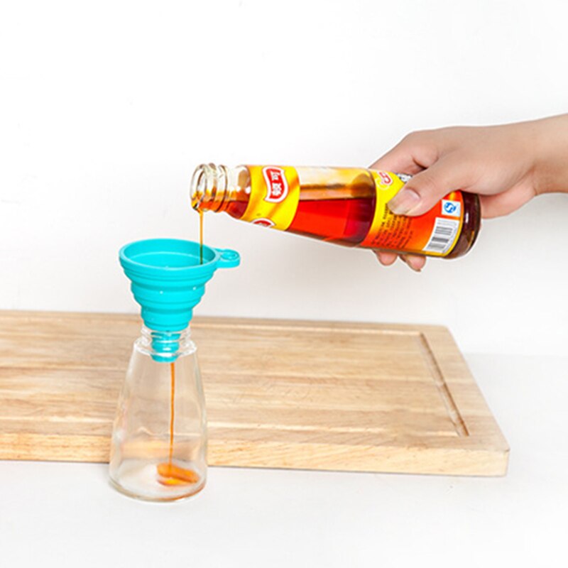 Küche Silikon Kochen Gerät Trichter Blau