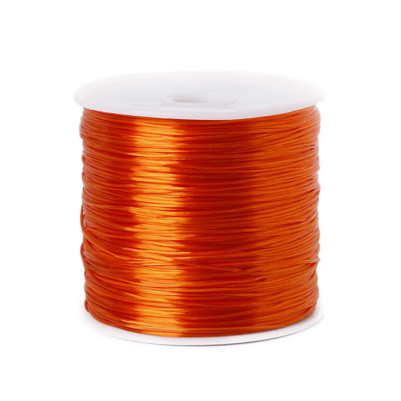 1 rollo/60 M 0,7mm hilo elástico línea de cristal redonda cable elástico de goma de Nylon para hacer joyas pulsera de cuentas 14 colores