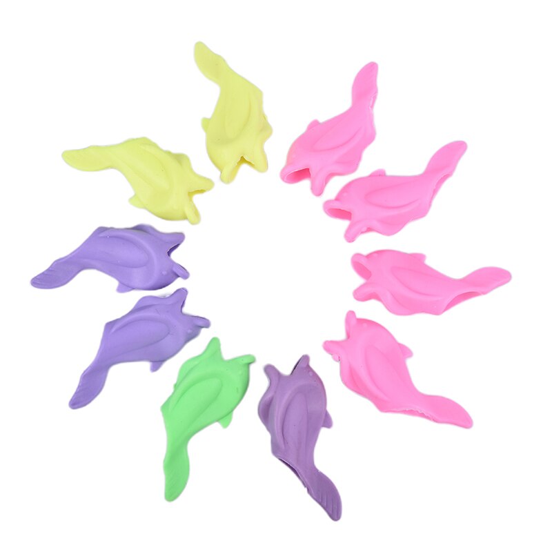 10pcs Silicone Pencil Grips Ergonomic Writing Claw Aid Right Handed Pen Training Grip Holder For Kids Students And Adults