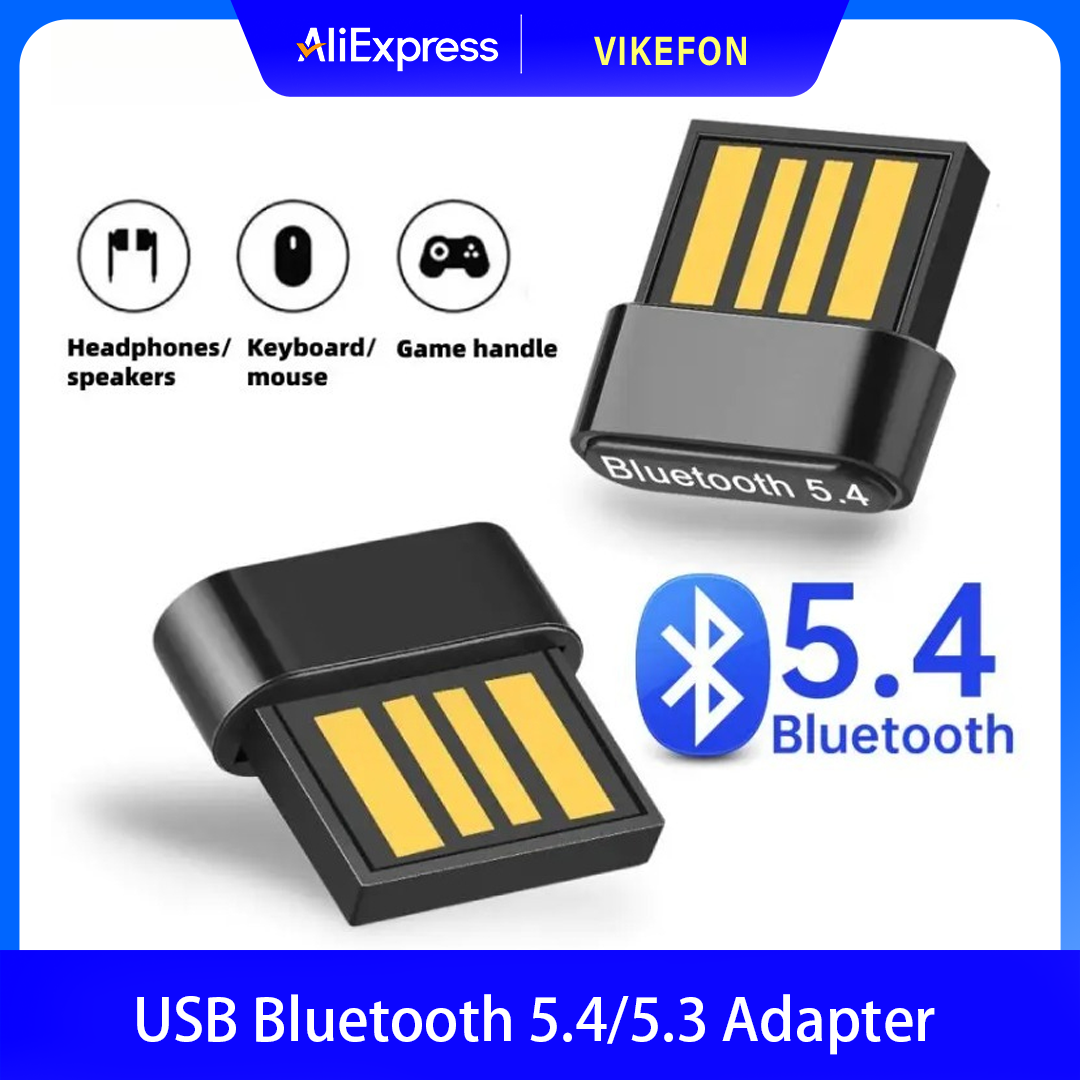 USB Bluetooth 5.4 5.3 Adapter Wireless Dongle Adapters Support Computer Laptop For Windows 11/10/8.1 Audio Transmitters