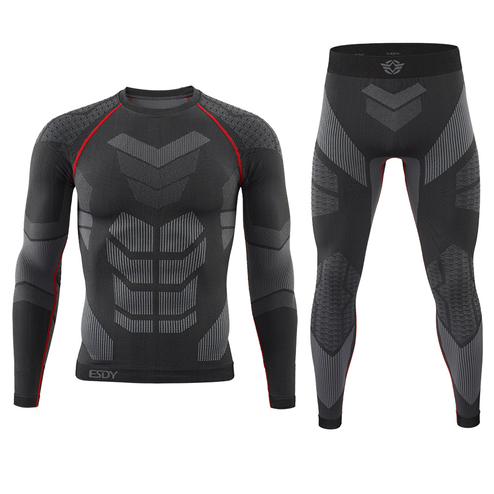 Ropa interior térmica táctica ajustada sin costuras para hombre, ropa deportiva con función transpirable para entrenamiento y ciclismo, Calzoncillos largos térmicos para invierno