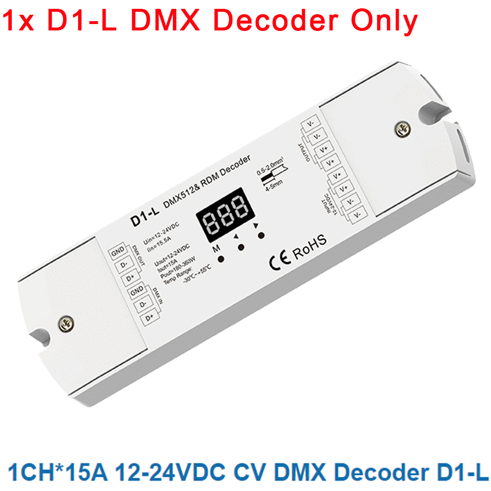 Skydance DMX Decoder Numeric D4 D4-E D4-P D4-XE D5 D12 D24 D12A DMX512 Decoder RF Control CV Display/Din Rail/Multiple Dimming: Orange