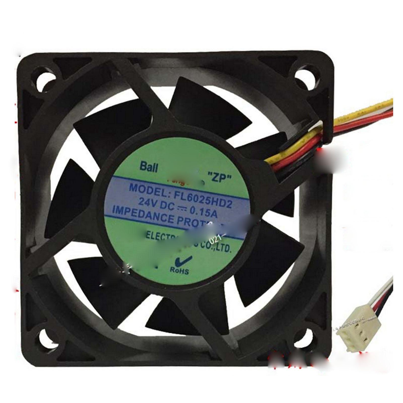 24V DC 60x60x25mm Axial Radiator Fan 4000RPM Dual Ball Bearing Middle ...