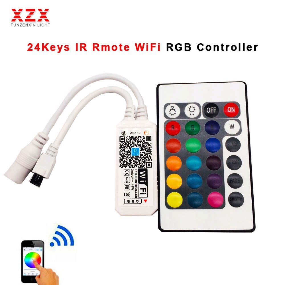 Mini RGB Wifi Controller Magie Hause Für Led Streifen Panel licht Timing Funktion 16 millionen farben Smartphone Steuerung DC12V