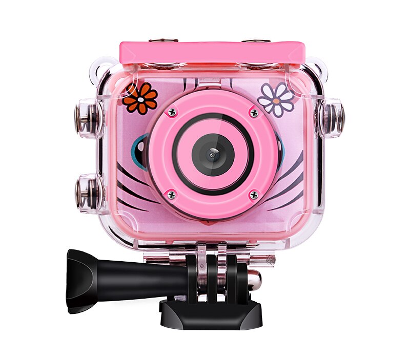 Enfants caméra fotografica 2.0 "LCD HD appareil photo numérique avec Sport étanche Cam enfants enfants meilleur 1080P caméra vidéo caméscope: Rose