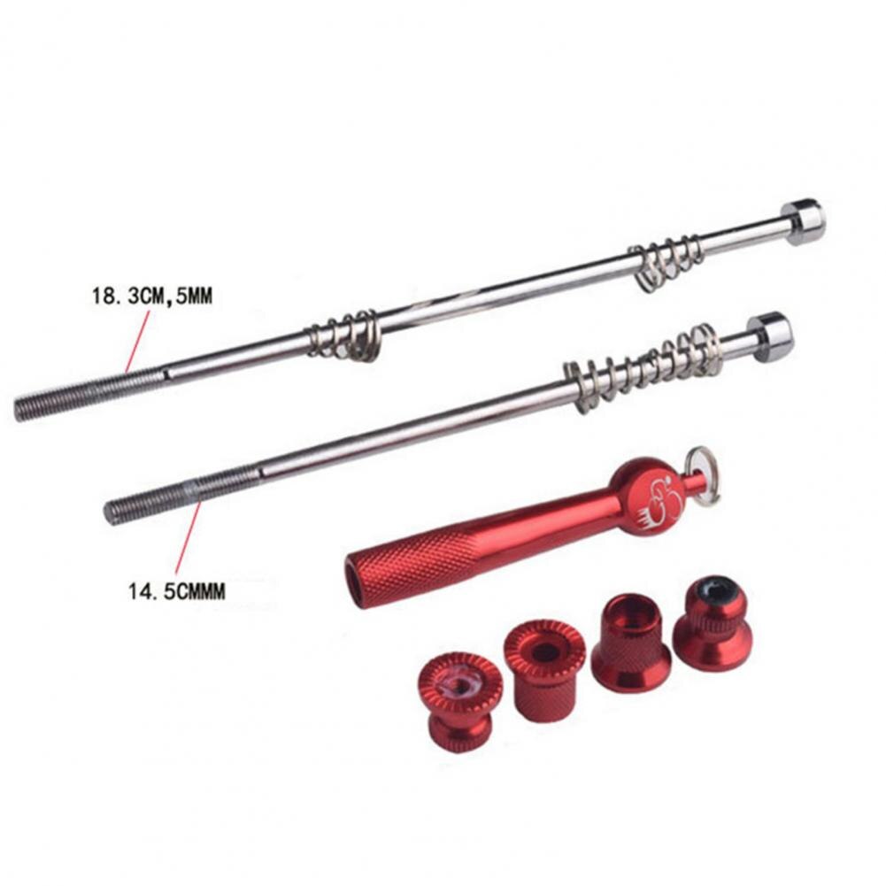 1 Pair MTB Bike Hub Quick Release Anti-theft Bike Skewers Front Rear Lightweight Rods Folding Aluminum Alloy Screw
