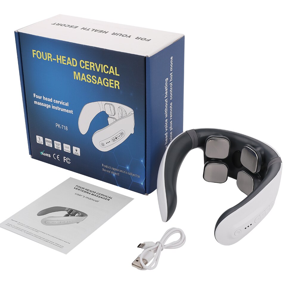 Elektryczny masażer szyi inteligentny szyi i masaż pleców impuls elektryczny ciała masaż odcinka szyjnego relaks 4D terapia magnetyczna masaż